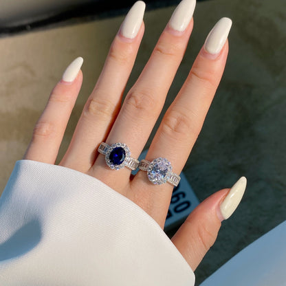 [Luxe Jewelry]1.5 Carat Dazzling Charming Oval Cut Banquet Ring