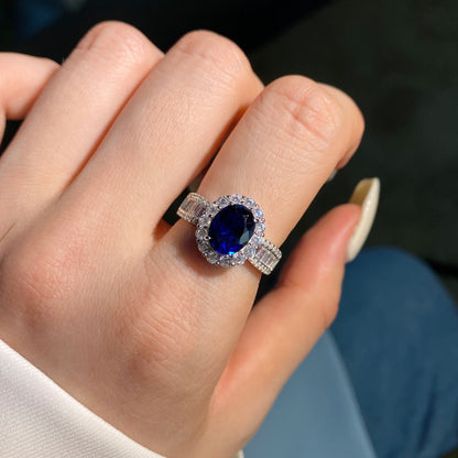 [Luxe Jewelry]1.5 Carat Dazzling Charming Oval Cut Banquet Ring