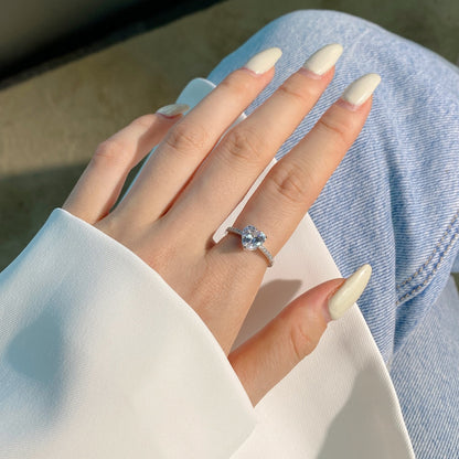 [Luxe Jewelry]2.0 Carat Dazzling Lustrous Heart Cut Lover Ring