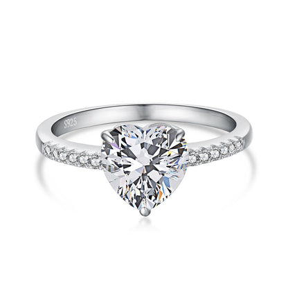 [Luxe Jewelry]2.0 Carat Dazzling Lustrous Heart Cut Lover Ring