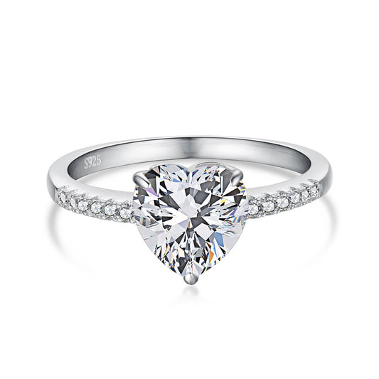 [Luxe Jewelry]2.0 Carat Dazzling Lustrous Heart Cut Lover Ring