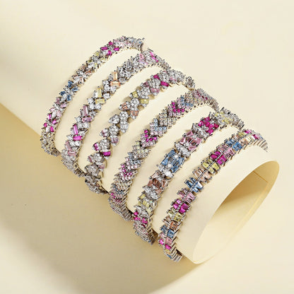 [Luxe Jewelry]Dazzling Unique Multi Shape Daily Bracelet