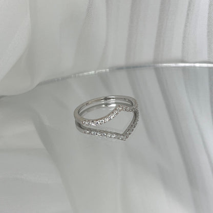 [Luxe Jewelry]Elaborate Tennis Band Ring