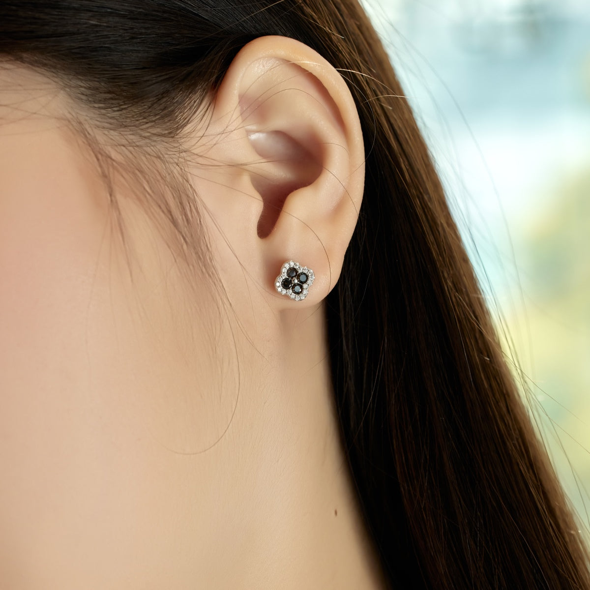 [Luxe Jewelry]Four-Leaf Clover Flower Shaped Earrings