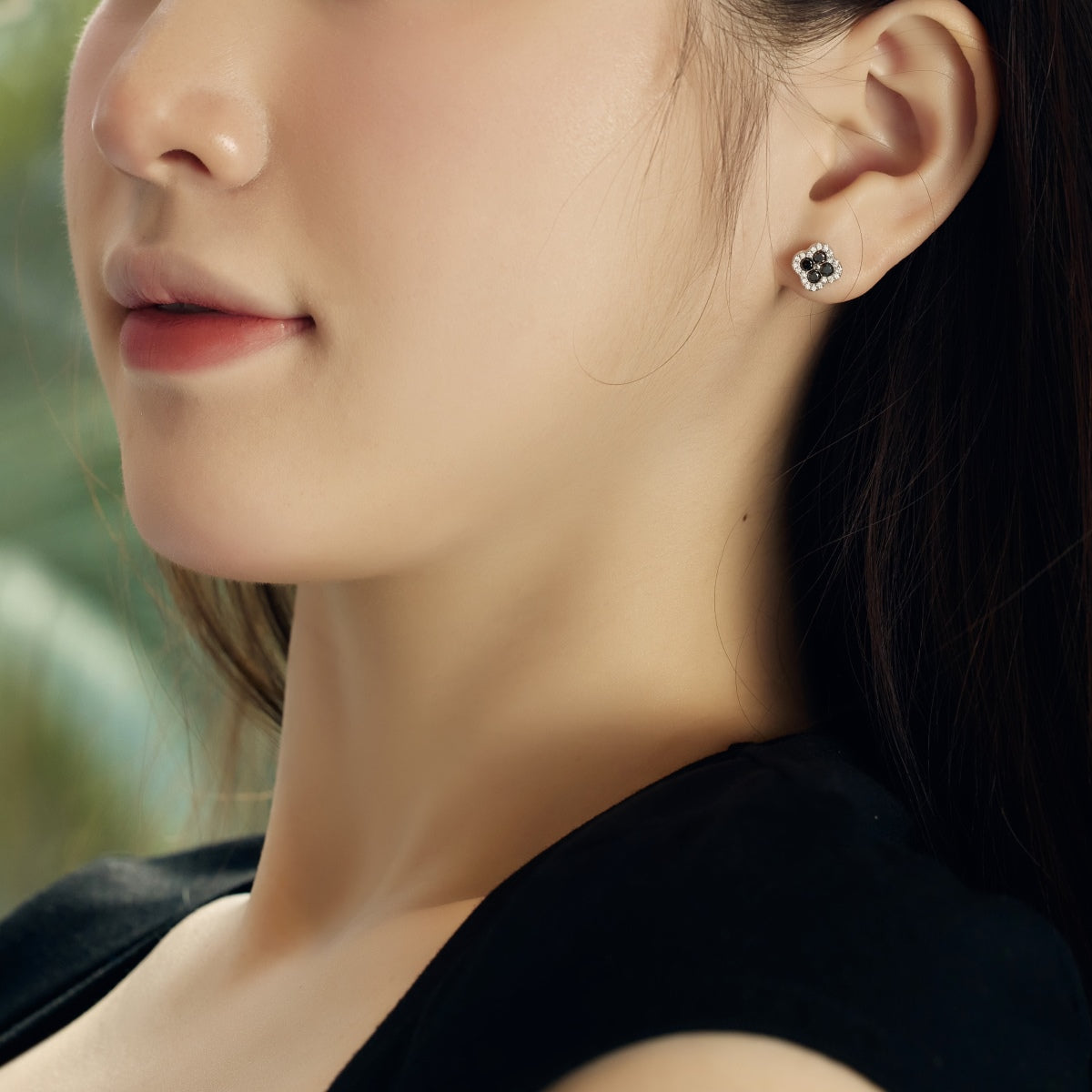 [Luxe Jewelry]Four-Leaf Clover Flower Shaped Earrings