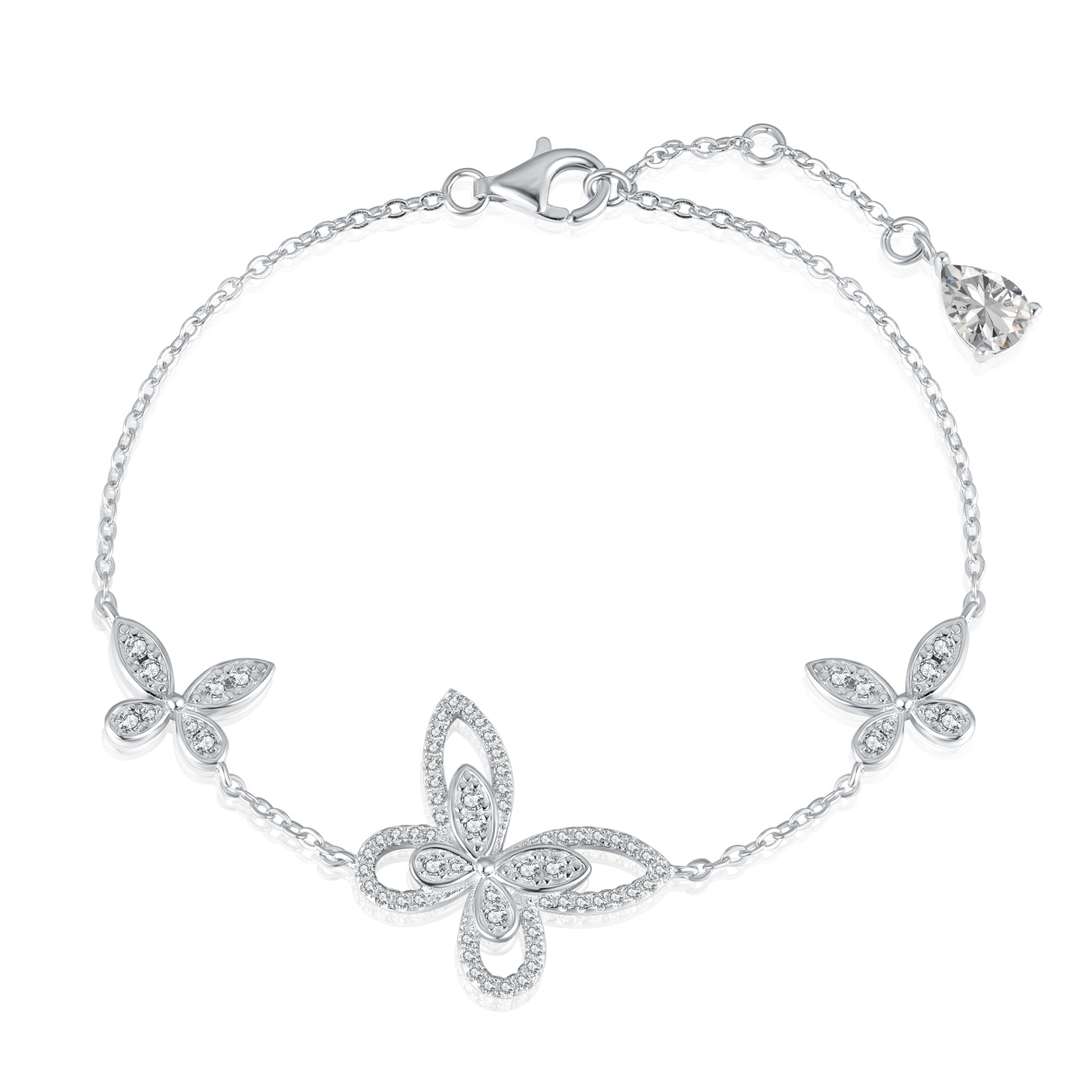 [Luxe Jewelry]Delicate Butterfly Pendant Bracelet