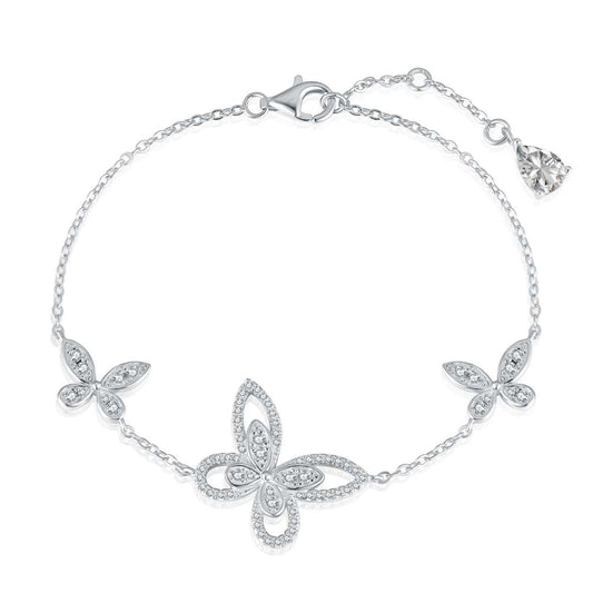 [Luxe Jewelry]Delicate Butterfly Pendant Bracelet