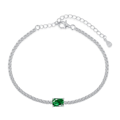 [Luxe Jewelry]1.0 Carat Unique Emerald Cut Banquet Bracelet