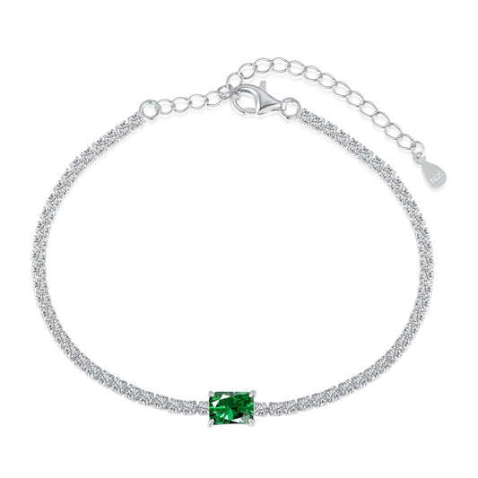 [Luxe Jewelry]1.0 Carat Unique Emerald Cut Banquet Bracelet