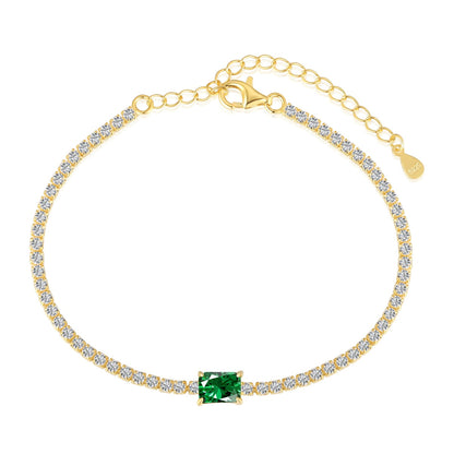 [Luxe Jewelry]1.0 Carat Unique Emerald Cut Banquet Bracelet