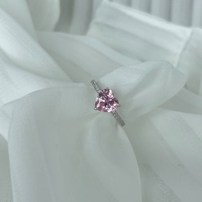 [Luxe Jewelry]2.0 Carat Dazzling Lustrous Heart Cut Lover Ring