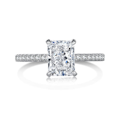 [Luxe Jewelry]2.0 Carat Dazzling Sparkling Radiant Cut Party Ring