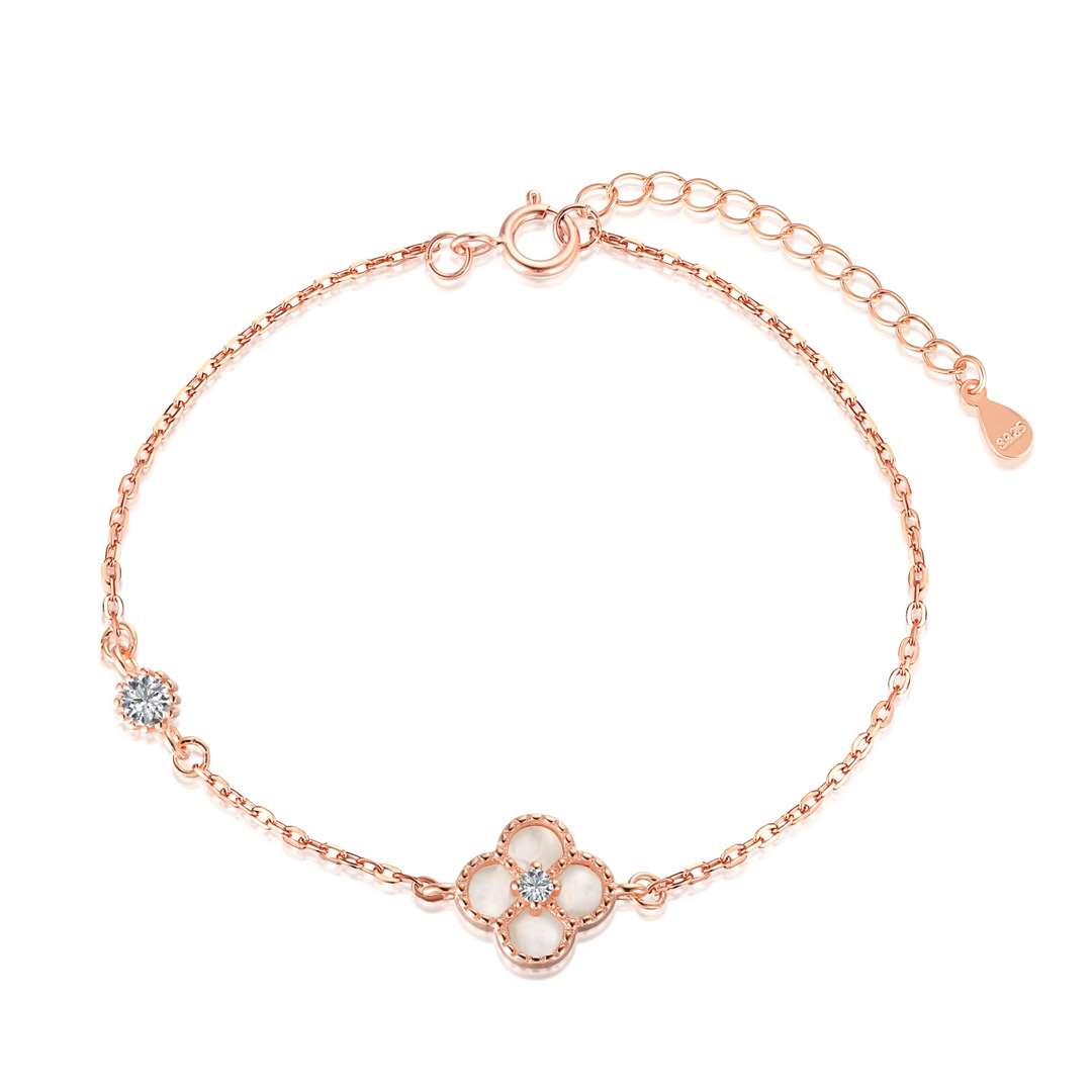[Luxe Jewelry]Delicate Four Leaf Clover Bracelet