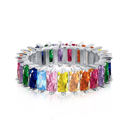 [Luxe Jewelry]Unique Colorful Radiant Cut RIng