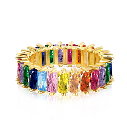 [Luxe Jewelry]Unique Colorful Radiant Cut RIng