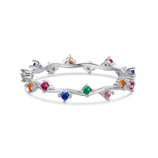 [Luxe Jewelry]Radiant Colorful Round Cut Daily Ring