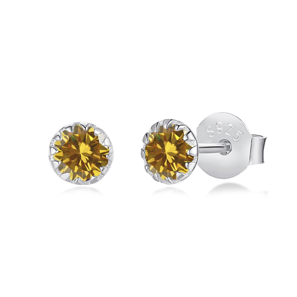 [Bijoux de luxe] Boucles d'oreilles rondes colorées et étincelantes