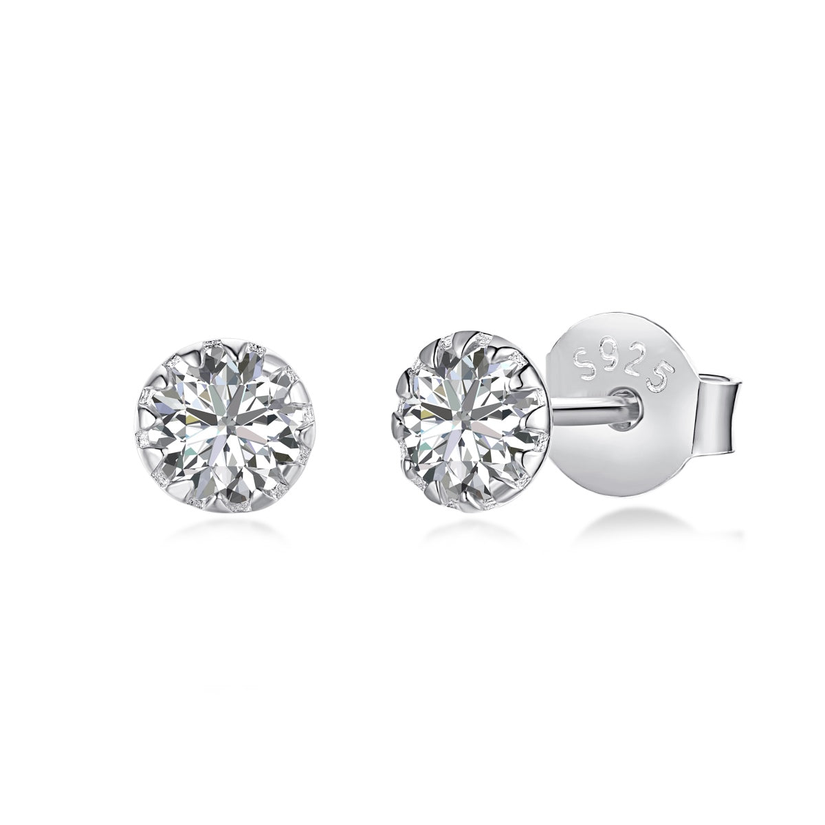 [Bijoux de luxe] Boucles d'oreilles rondes colorées et étincelantes
