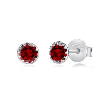 [Bijoux de luxe] Boucles d'oreilles rondes colorées et étincelantes