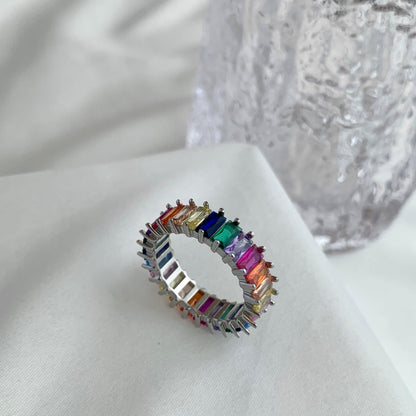 [Luxe Jewelry]Unique Colorful Radiant Cut RIng