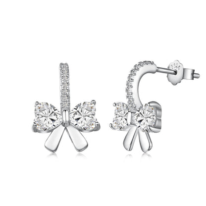 [Luxe Jewelry]Exquisite Earrings With Heart-Shaped Bow Design