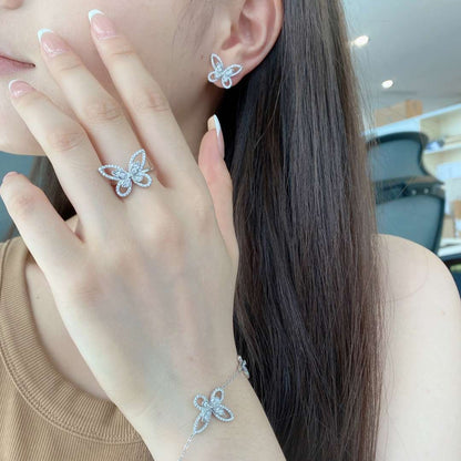 [Luxe Jewelry]Delicate Butterfly Pendant Bracelet