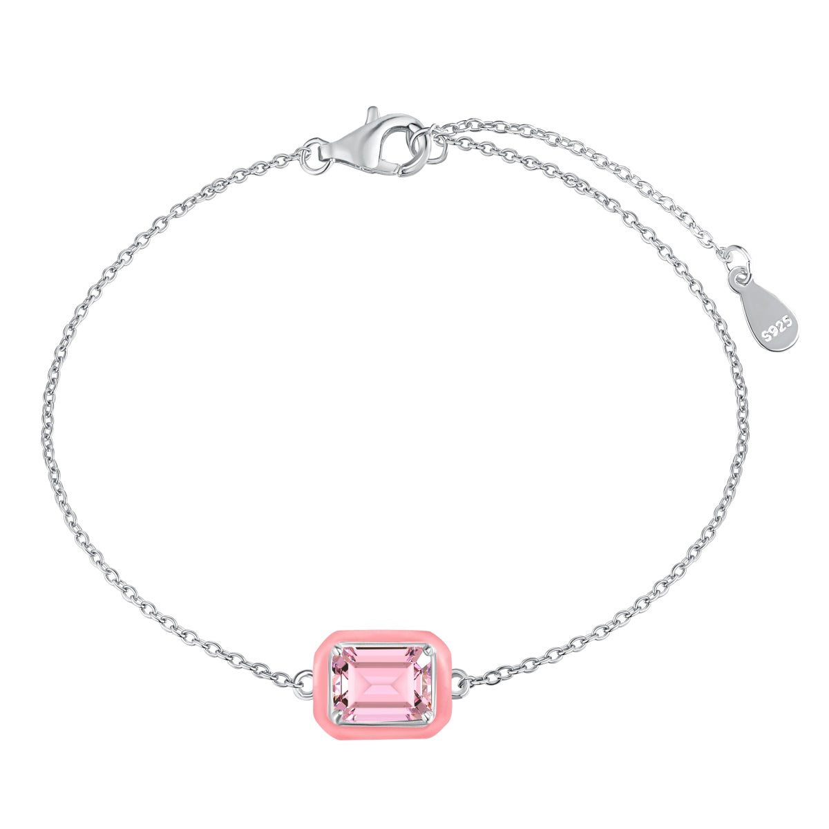 [Luxe Jewelry]2.0 Carat Sparkling Colorful Emerald Cut Daily Bracelet