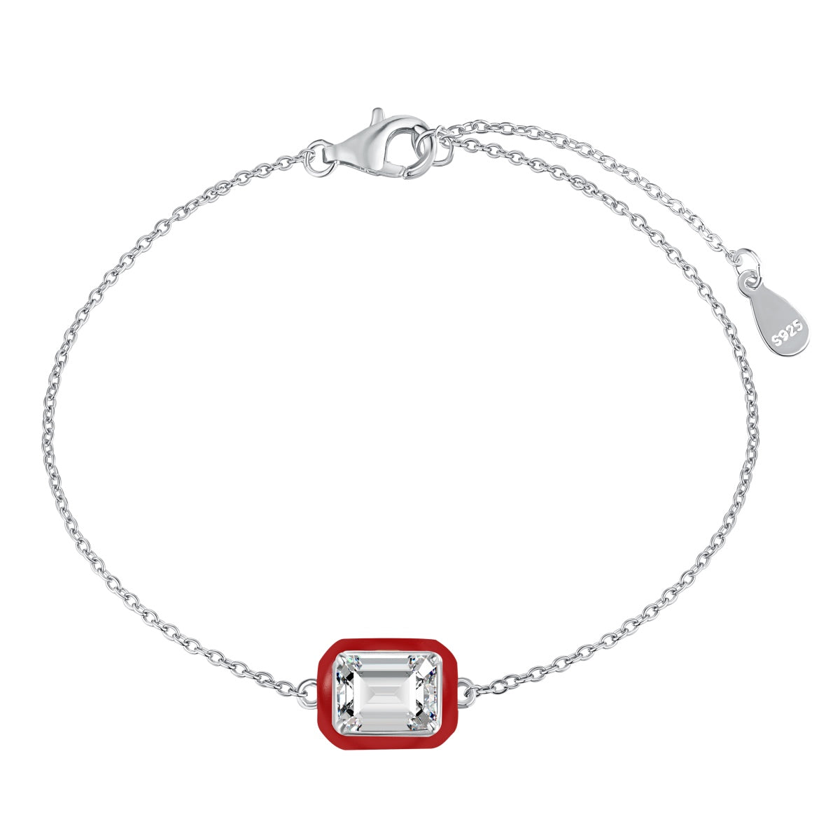 [Luxe Jewelry]2.0 Carat Sparkling Colorful Emerald Cut Daily Bracelet