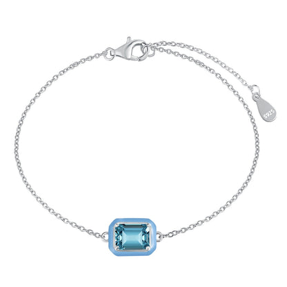 [Luxe Jewelry]2.0 Carat Sparkling Colorful Emerald Cut Daily Bracelet