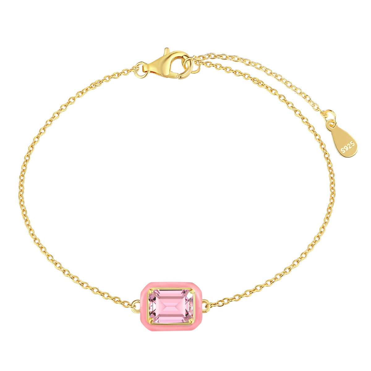 [Luxe Jewelry]2.0 Carat Sparkling Colorful Emerald Cut Daily Bracelet