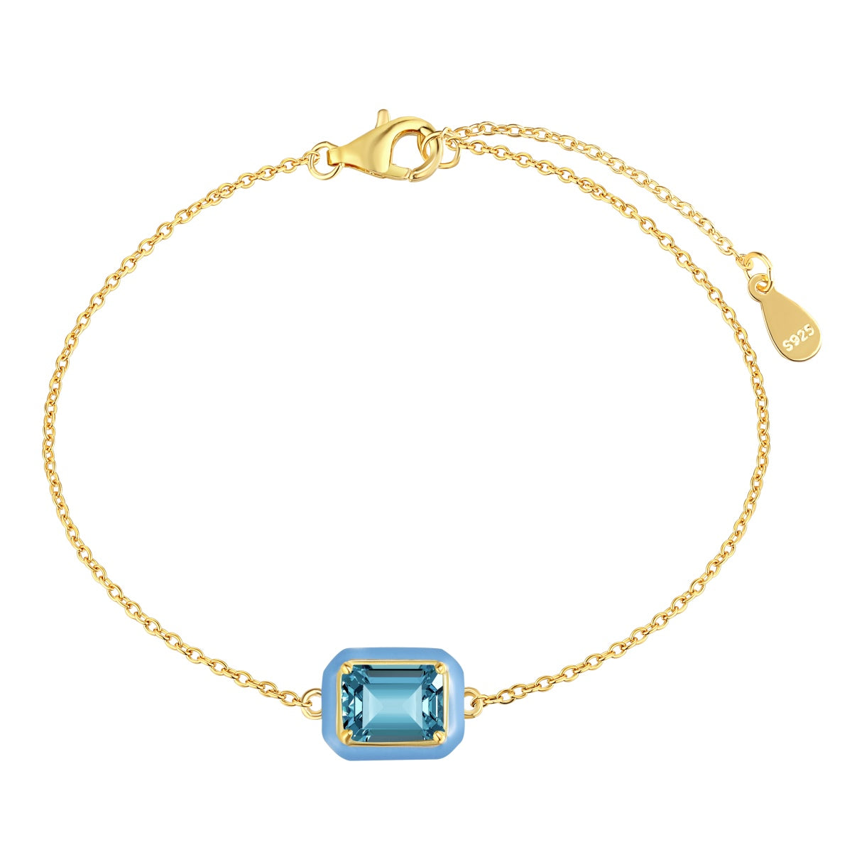 [Luxe Jewelry]2.0 Carat Sparkling Colorful Emerald Cut Daily Bracelet