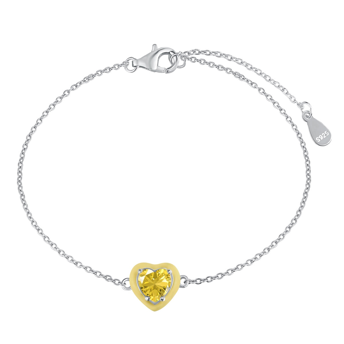 [Luxe Jewelry]Sparkling Romantic Heart Shape Lover Bracelet