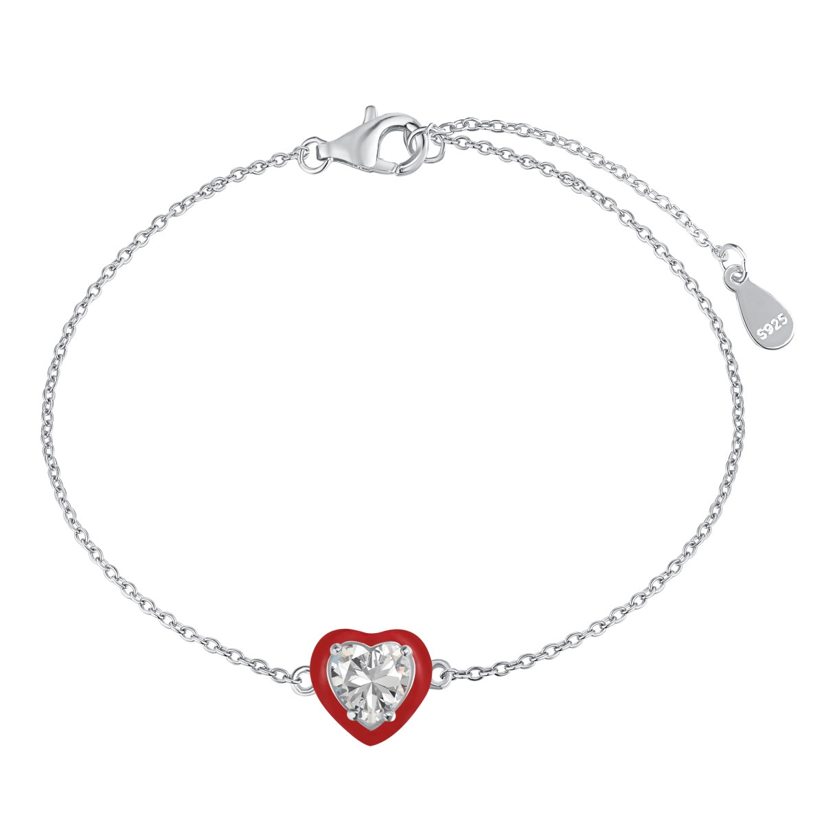 [Luxe Jewelry]Sparkling Romantic Heart Shape Lover Bracelet