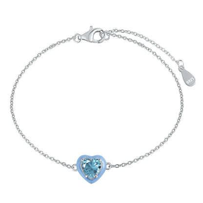 [Luxe Jewelry]Sparkling Romantic Heart Shape Lover Bracelet