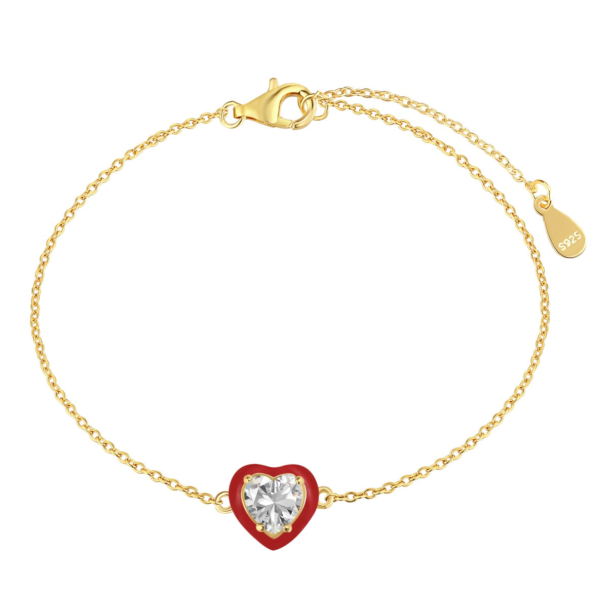 [Luxe Jewelry]Sparkling Romantic Heart Shape Lover Bracelet