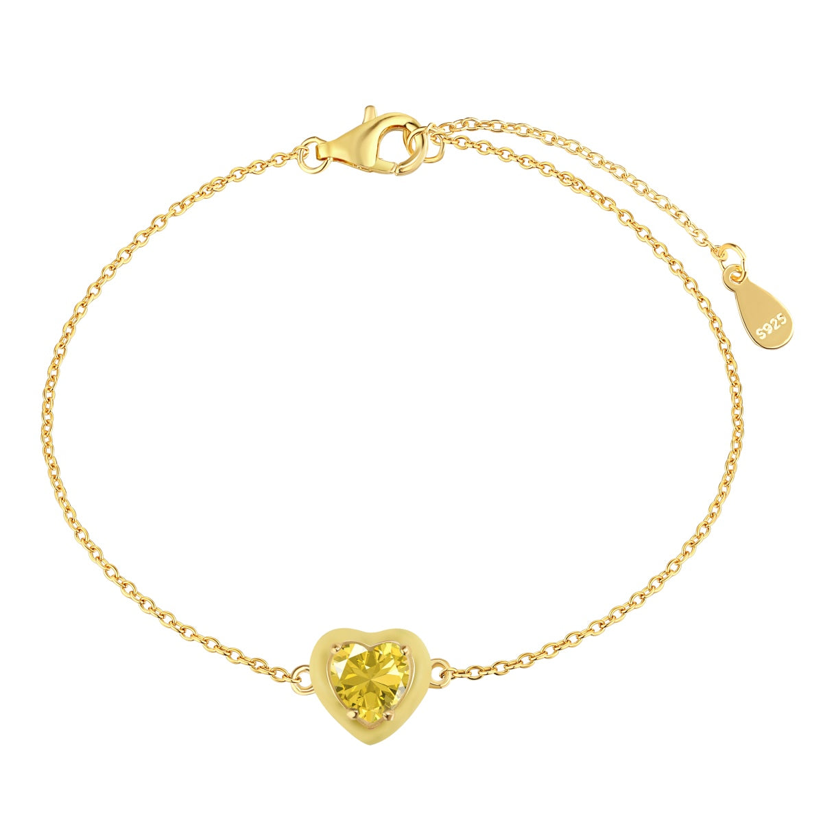 [Luxe Jewelry]Sparkling Romantic Heart Shape Lover Bracelet
