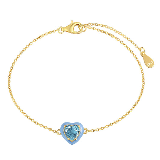 [Luxe Jewelry]Sparkling Romantic Heart Shape Lover Bracelet