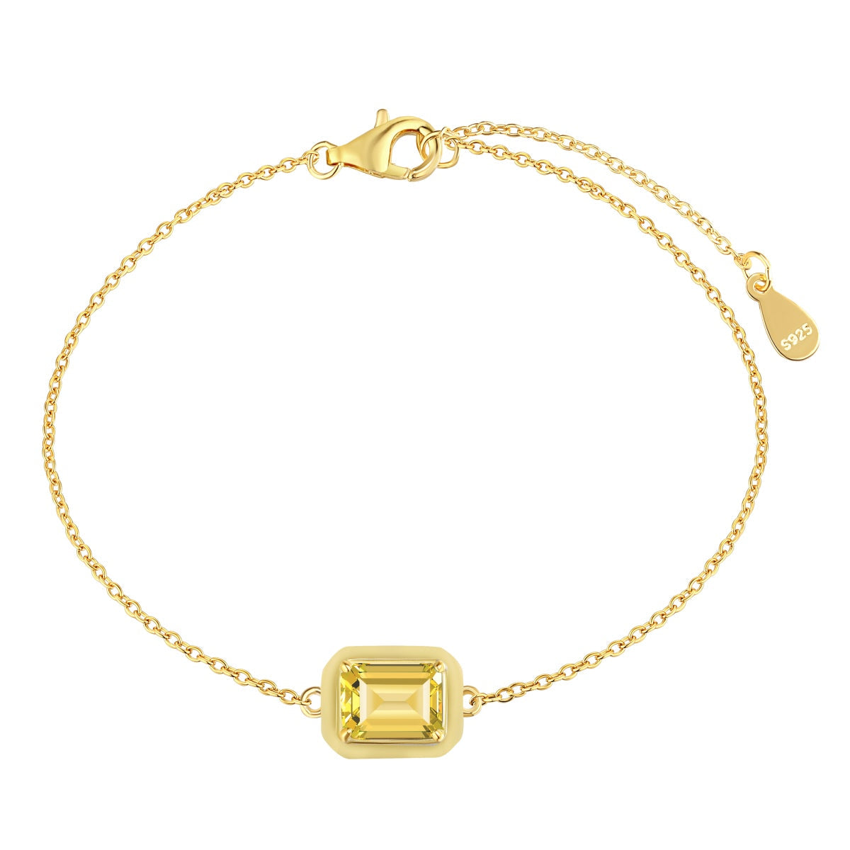 [Luxe Jewelry]2.0 Carat Sparkling Colorful Emerald Cut Daily Bracelet