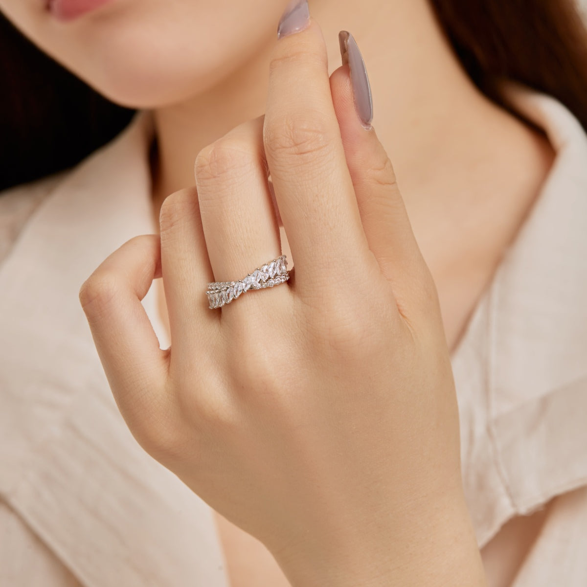 [Luxe Jewelry]Unique Colorful Marquise Cut Daily Ring