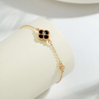 [Luxe Jewelry]Delicate Four Leaf Clover Bracelet