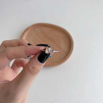 [Luxe Jewelry]Radiant Colorful Multi Cut Daily Ring