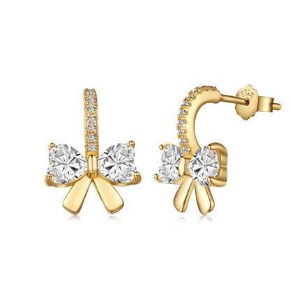 [Luxe Jewelry]Exquisite Earrings With Heart-Shaped Bow Design