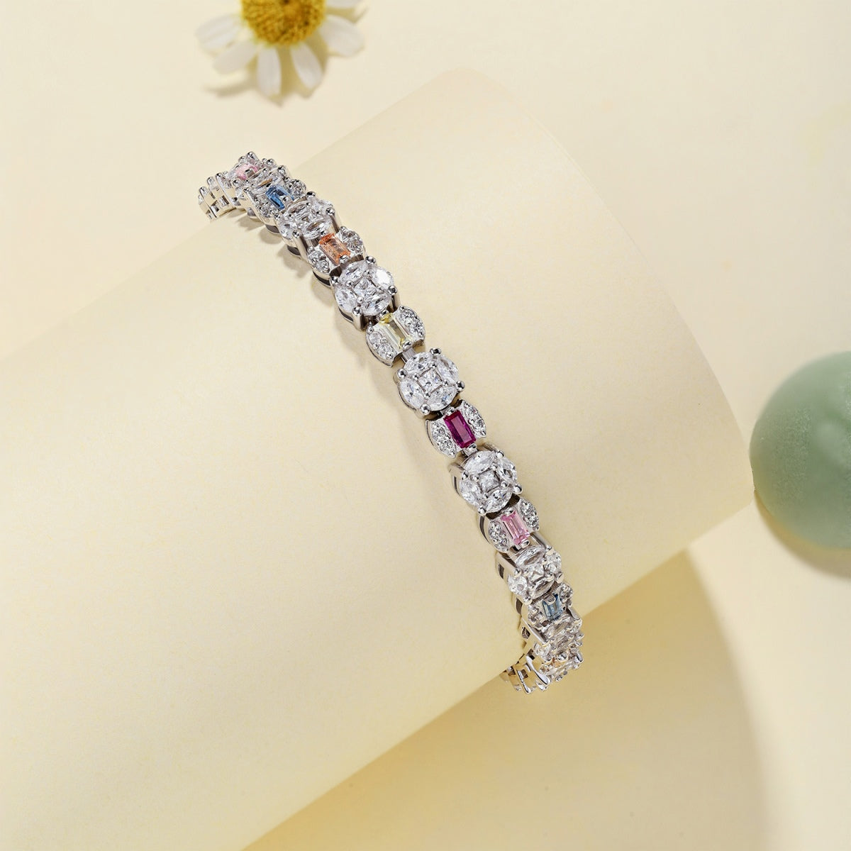 [Luxe Jewelry]Dazzling Radiant Multi Cut Daily Bracelet