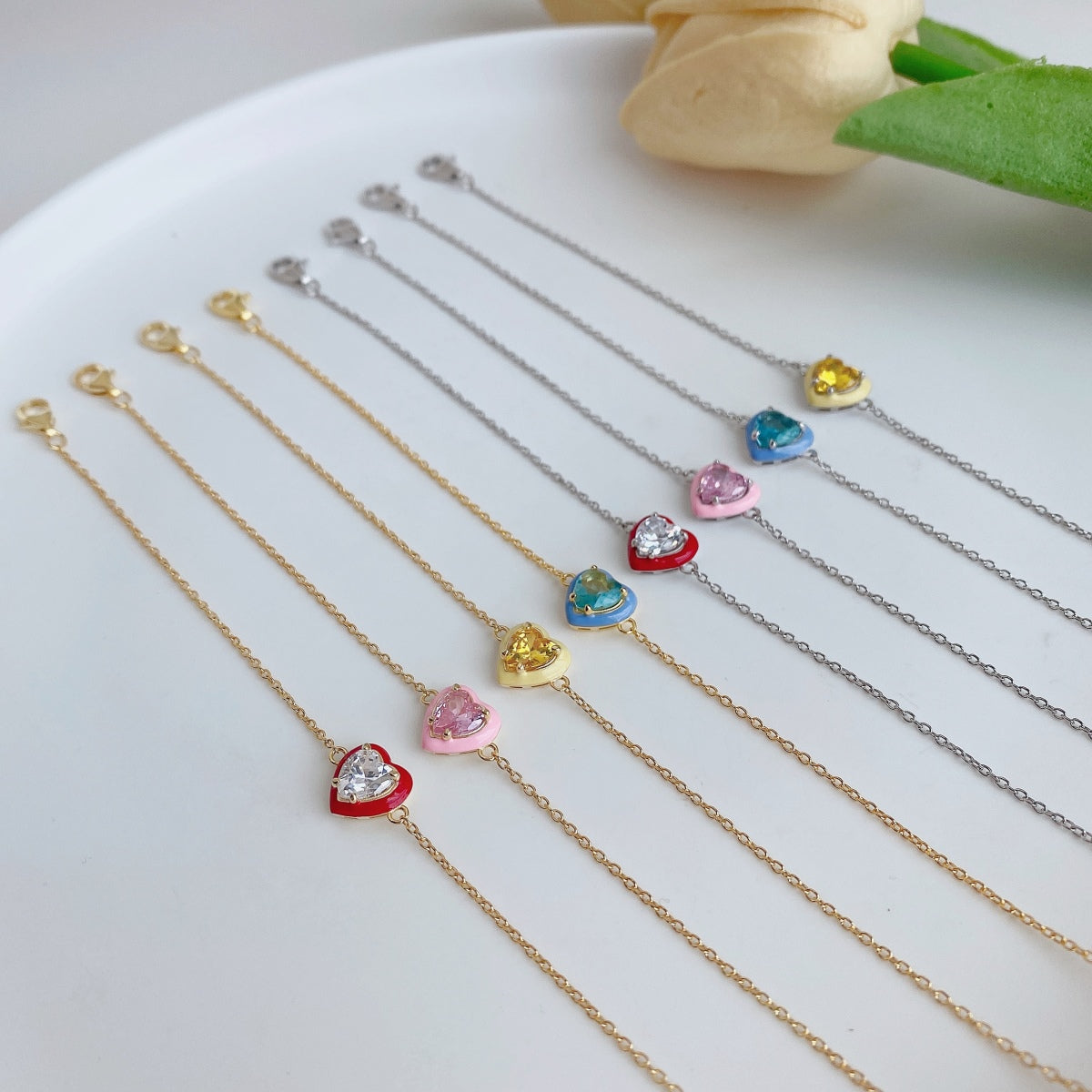 [Luxe Jewelry]Sparkling Romantic Heart Shape Lover Bracelet
