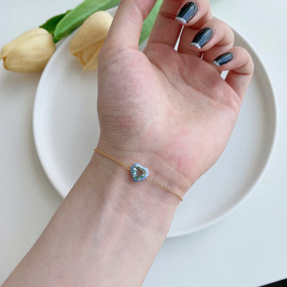 [Luxe Jewelry]Sparkling Romantic Heart Shape Lover Bracelet