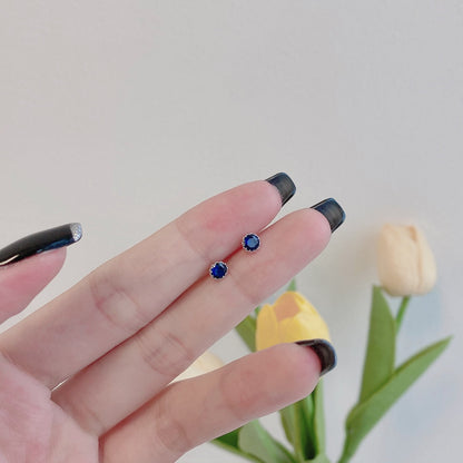 [Bijoux de luxe] Boucles d'oreilles rondes colorées et étincelantes
