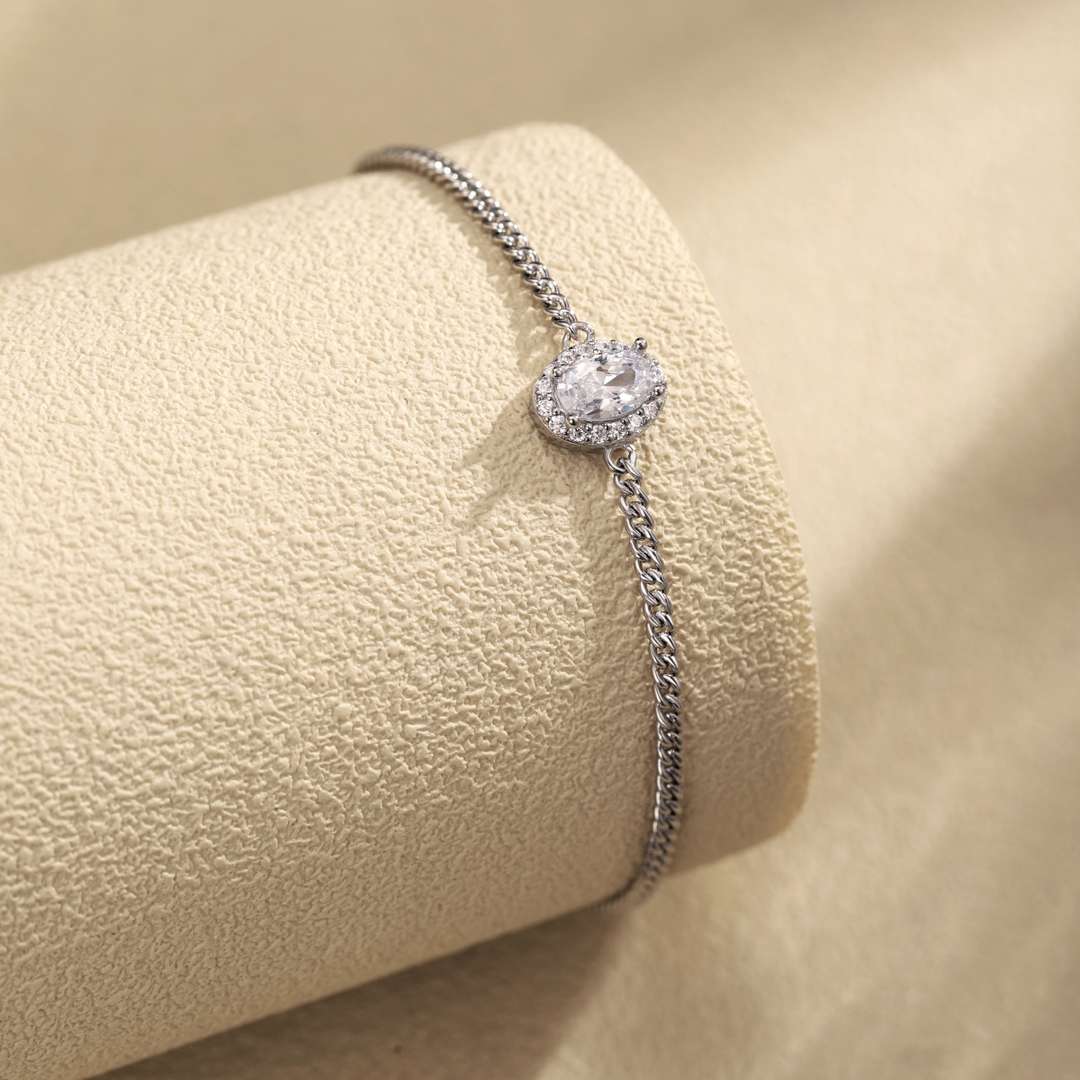 [Luxe Jewelry]Exquisite Oval Shape Bracelet