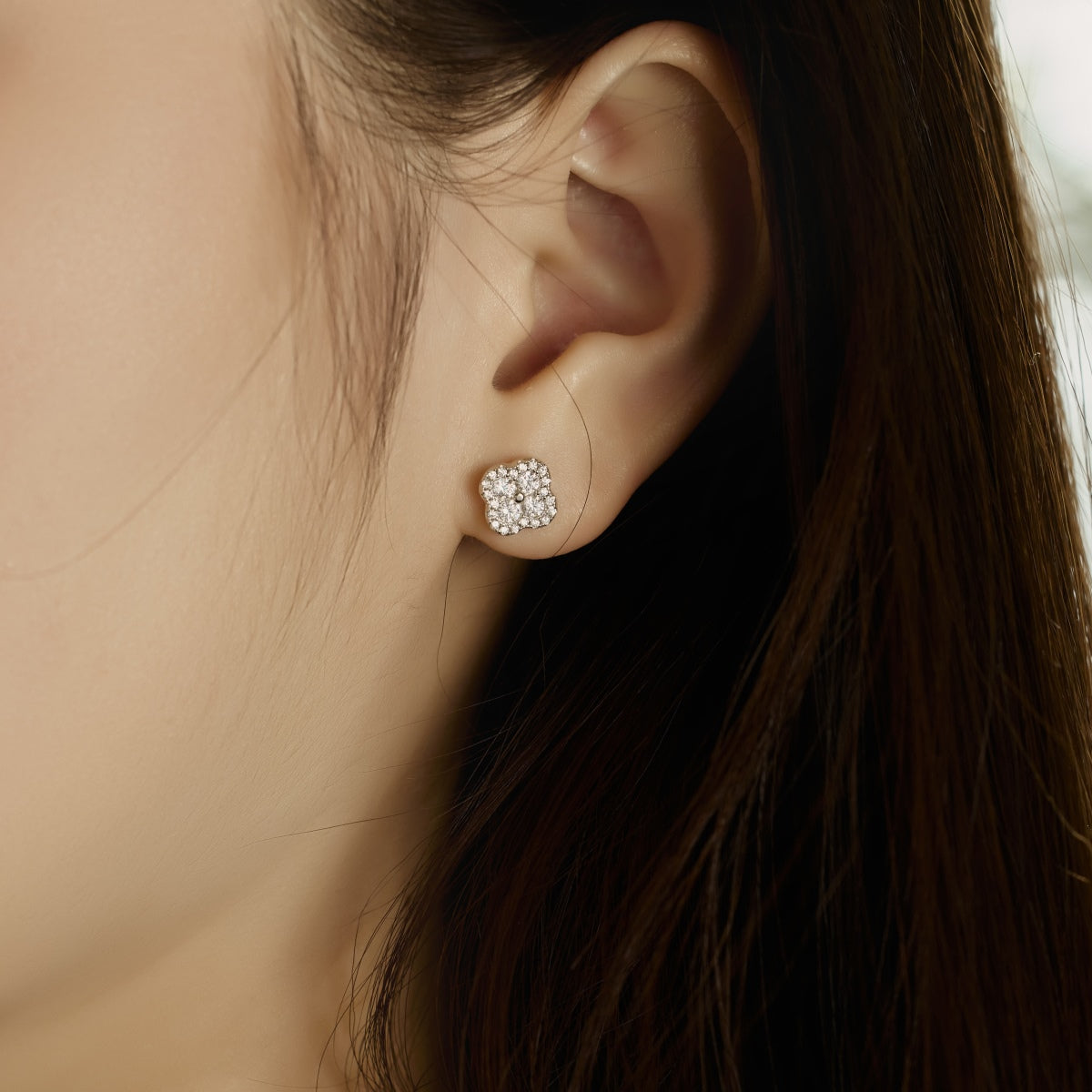 [Luxe Jewelry]Four-Leaf Clover Flower Shaped Earrings