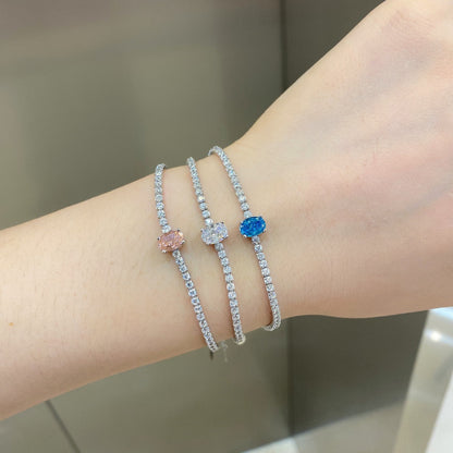 [Luxe Jewelry]0.75 Carat Exquisite Oval Cut Daily Bracelet