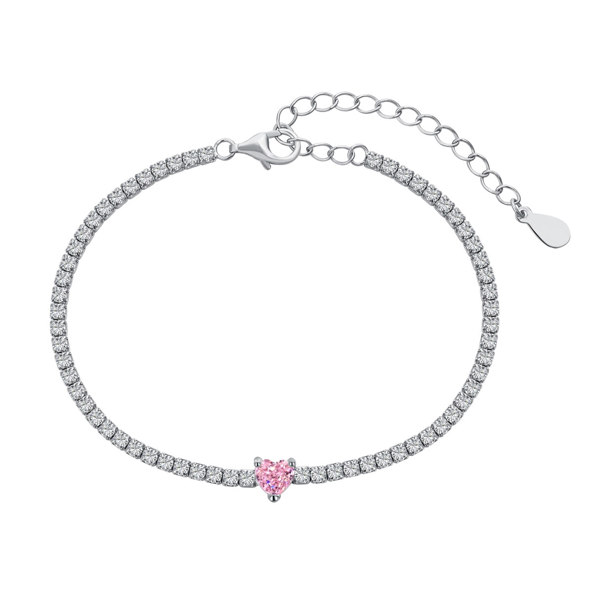 [Luxe Jewelry]0.5 Carat Elegant Romantic Heart Shape Lover Bracelet